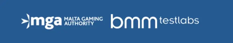 ภาพตัวอย่างโลโก้ MGA Malta Gaming Authority และ BMM testlabs