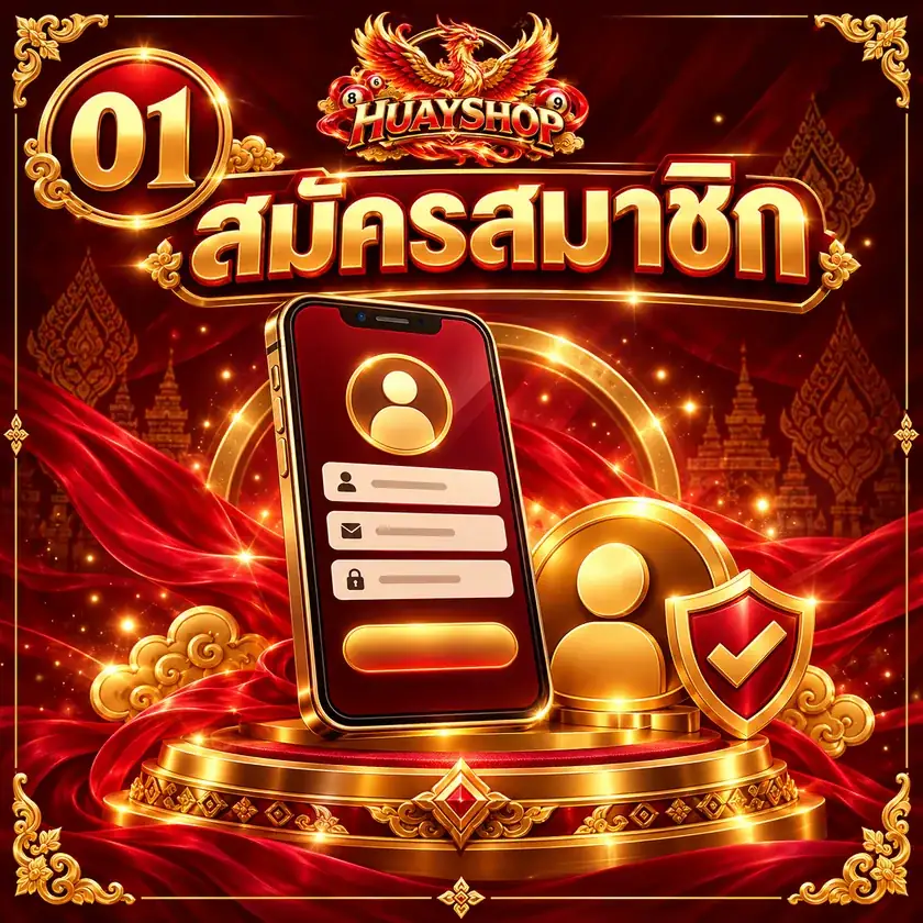 ขั้นตอน 01 สมัครสมาชิก — HUAYSHOP